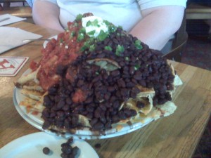 Massive stack of nachos at Southern Sun Brewery Massive stack of nachos at Southern Sun Brewery