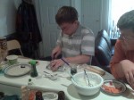 Dan and Nick making Sushi
