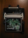 ZIF to CF adapter with CF card inserted