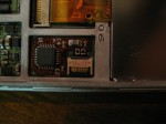 One of the ribbon cable connectors (close up)