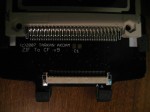 Bottom of ZIF to CF adapter (ribbon cable connector)