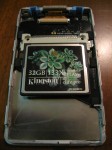 Adapter with CF card inserted into iPod case